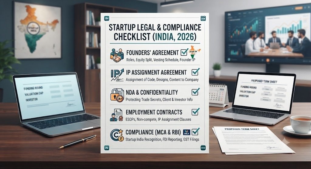 Legal checklist for Indian startups before raising their first round (2026)
