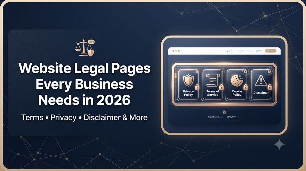 Website legal pages every business needs in 2026 – Privacy Policy, Terms, Disclaimer, Cookie Policy and more