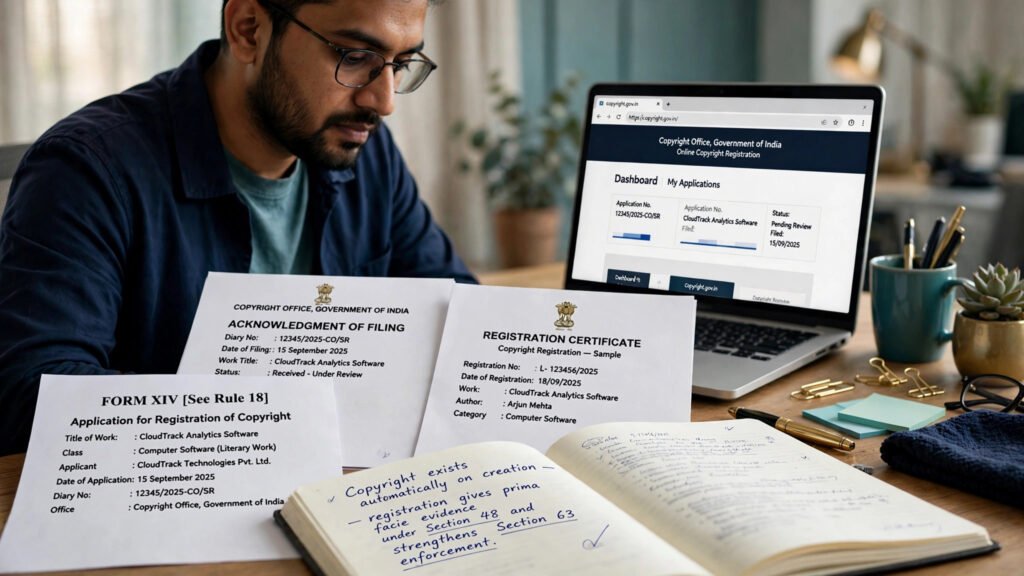 Copyright registration in India process fees documents