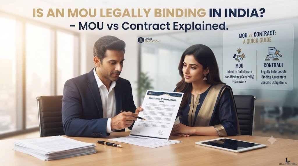 MOU vs Contract – Is a Memorandum of Understanding Legally Binding in India?