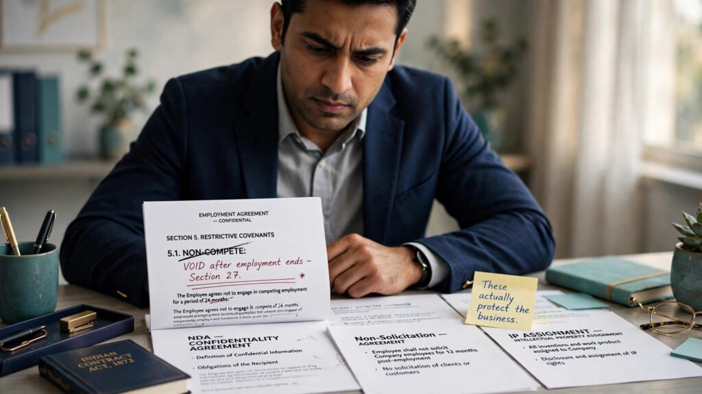 Non-compete agreement in India enforceability rules